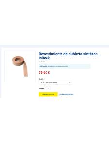Isiteek Revestimiento de cubierta sintética 60mm 5,5mts junta blanca 