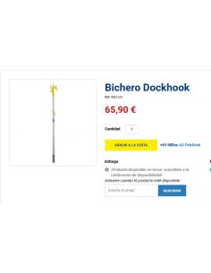 DOCKHOOK Bichero telescópico.- 138-200 cm-Ø:25-puntera 2
