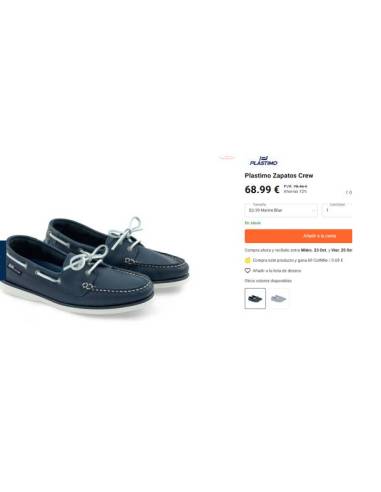 Zapato nautico  Crew navy talla 44