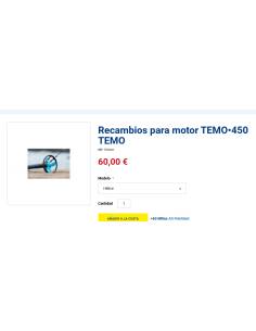 Temo helice Recambios para motor TEMO•450 TEMO 2