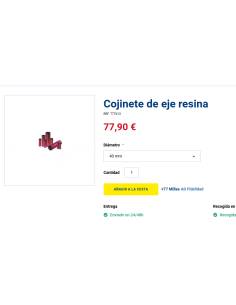 Cojinete de eje de goma resina diametro 40x53.97mm  largo... 2