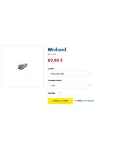 Wichard polea simple para cable 7mm 2