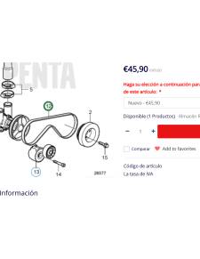 Volvo penta Correa de transmisión 21160912
