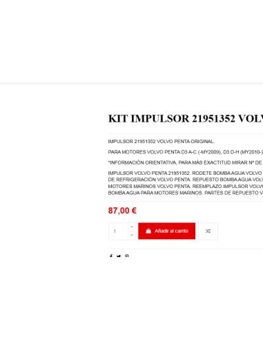 Volvo penta kit impulsor 21951352 VOLVO PENTA