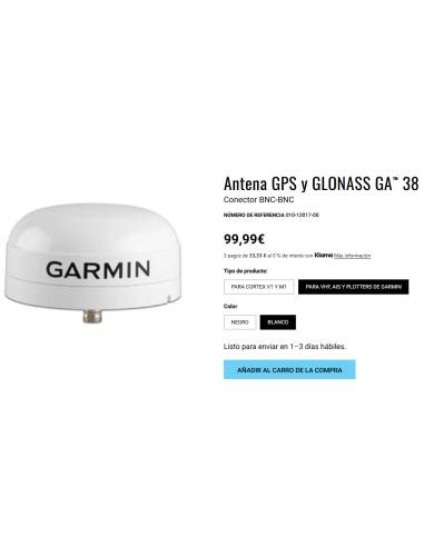 Garmin Antena GPS y GLONASS GA™ 38