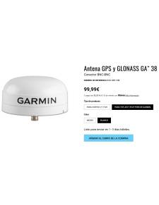 Garmin Antena GPS y GLONASS GA™ 38