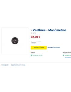 Veethree reloj presión aceite  Manómetros 0-80 psi negro 2