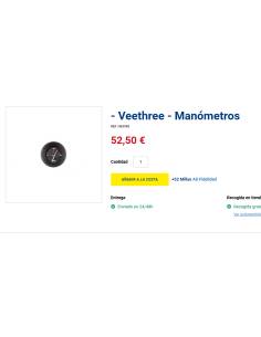 Veethree reloj presión aceite  Manómetros 0-80 psi negro 2