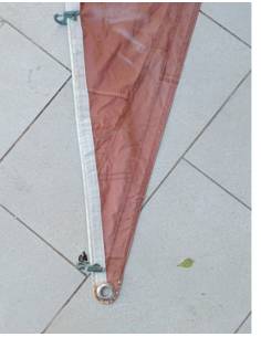 Vela trinqueta gratil 8.58mts pujamen 4 mts baluma 7.67mts 2