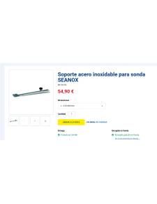 Soporte acero inoxidable para sonda SEANOX