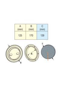 Registreur rond blanc ø125 mm