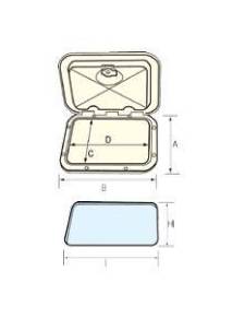 Schachtabdeckung 35,5x60cm weiß