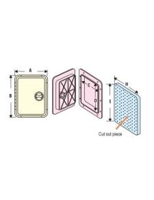 Tambucho de acceso industrial 276x376mm, gris