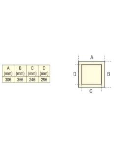 Registro pequeño con tapa desmontable 306x356mm
