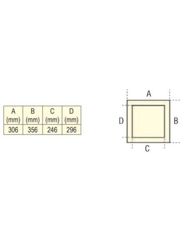 Registro pequeño con tapa desmontable 306x356mm