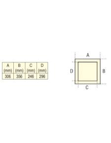 Registro pequeño con tapa desmontable 306x356mm