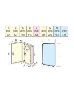 Registro extintor de 2 kgs 154x424mm