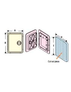 Industrial access hatch 270x370mm. white