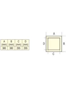 Registro mediano con tapa desmontable 380x380mm