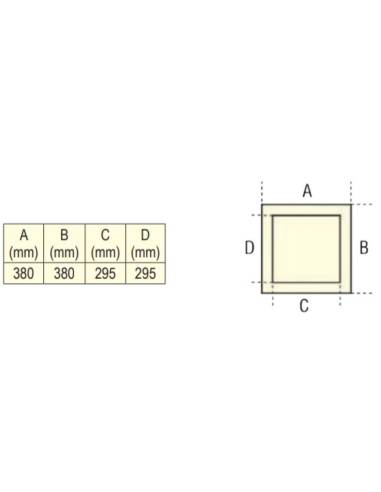 Registro mediano con tapa desmontable 380x380mm