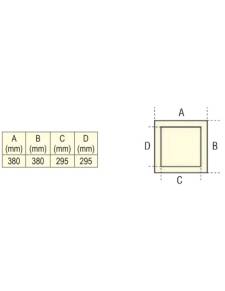 Registro mediano con tapa desmontable 380x380mm