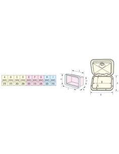 Registro top 370x375mm + cofre satinado blanco