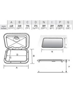 Portillo 268x448mm 1 cierre 1 bisagra outlet