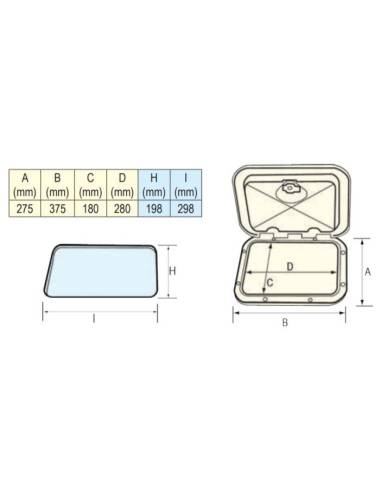 Classic register 275x375mm satin recessed...