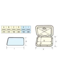 Registro classic 275x375mm tapa desmontable empotrado satina