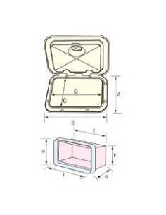 Registro classic 355x600mm + cofre satinado