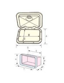 Registro classic 355x600mm + cofre satinado