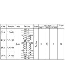 Panneau 4 interrupteurs lps-40x noir