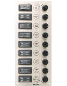Panel c. 'sp9 ultra', 9 switch, stainless steel 316, 12/24v