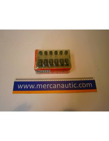 Cuadro inox 6 interruptores c/fusibles 16,5x10cm