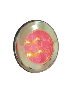 Luz led rojo plastico bañado laton