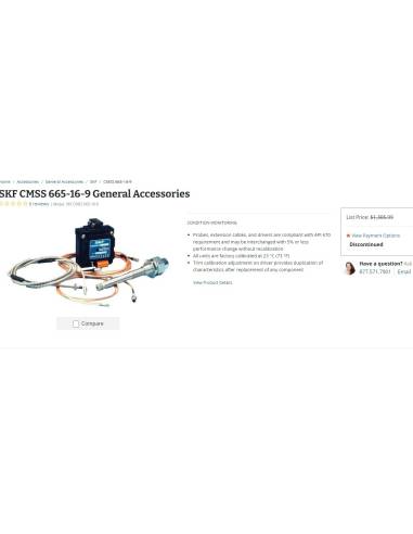 Accessoires généraux SKF CMSS 665 x 8 unités +...