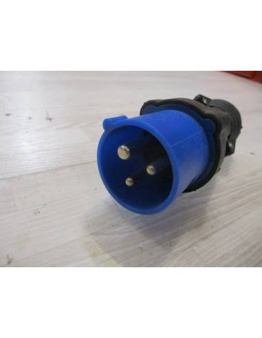 Prise 16A 2P+T 220v bleu