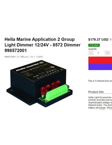 Dimmer light HELLA MARINE