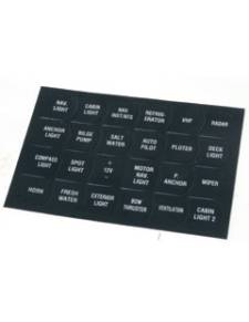 Etiquetas de función para panel de control (24pcs)