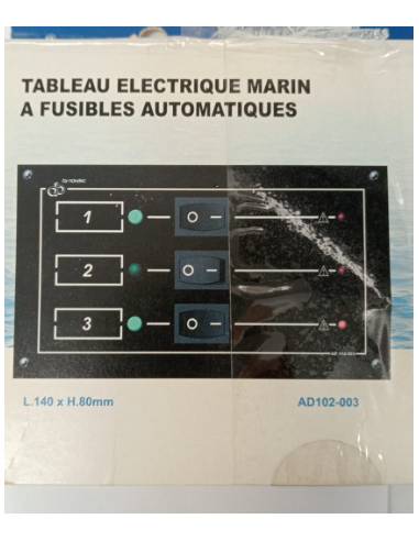 Panel electrico marin con fusible 3A