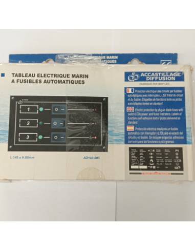 Panel electrico marin con fusible 3A