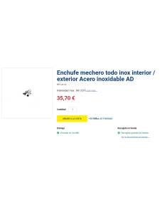 Enchufe mechero todo inox interior / exterior Acero inoxidable AD
