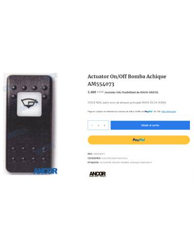 Actuator ON/OFF Achique