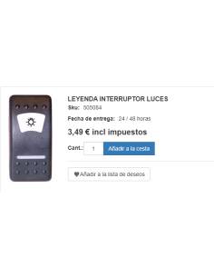 Legend Interrupteur Lumières 2