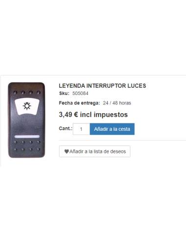 La leggenda Interruttore Luci