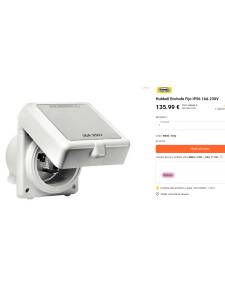 Hubbell Enchufe Fijo IP56 16A 230V