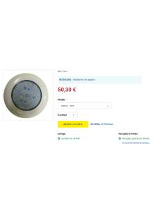 Led induccion bañera redonda 78mm 2