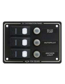 Panel de interruptores resistente al agua de 3 polos