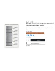 Blue Sea System Panel de interruptores Contura 12V DC... 2