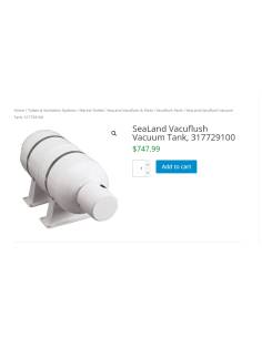 SeaLand tanque acumulador Vacuflush Vacuum Tank, 317729100 2